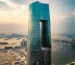 Aerial view of the 373.5-meter Ciel Tower in Dubai Marina, utilizing premium weatherproofing joint fillers and architectural sealants to withstand high-altitude negative wind pressure and extreme Middle Eastern climate displacement.