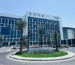 Contemporary facade of Rove Hotel Al Marjan Island in Ras Al Khaimah, UAE, showcasing modern hospitality architecture