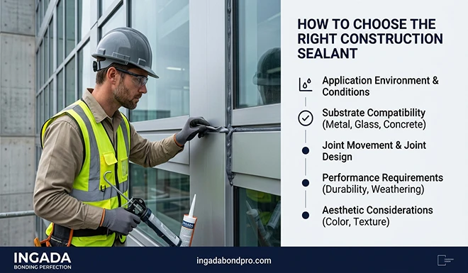 How to choose the right construction sealant for glass, concrete, and aluminum facade projects